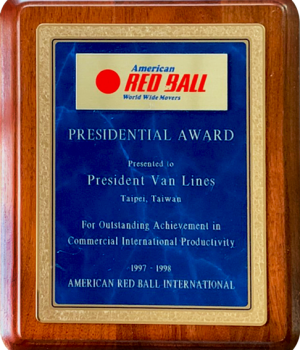 AMERICAN RED BALL INT'L 1997-98 AWARD